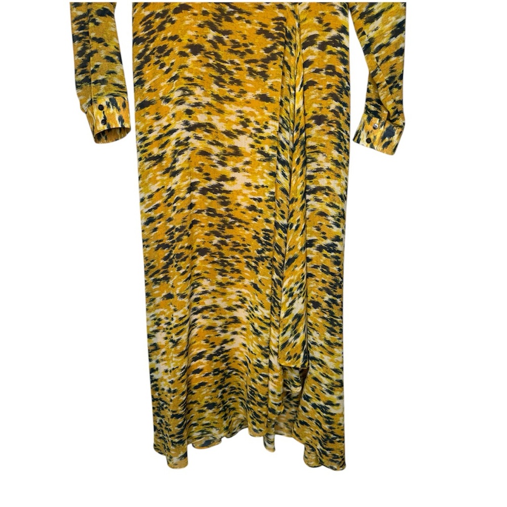 Whistles Ines Ikat Animal Print long sleeve midi dress womens 4 cocktails event - Picture 7 of 11